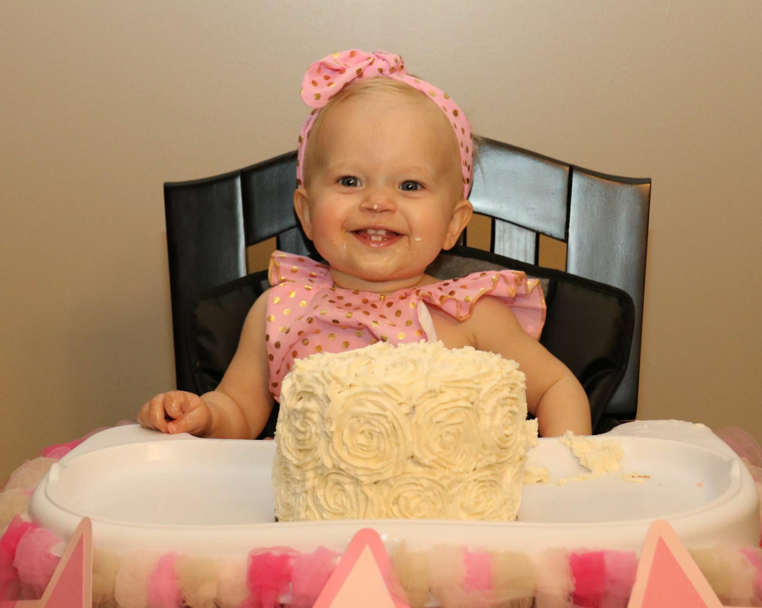 Ella with her birthday cake