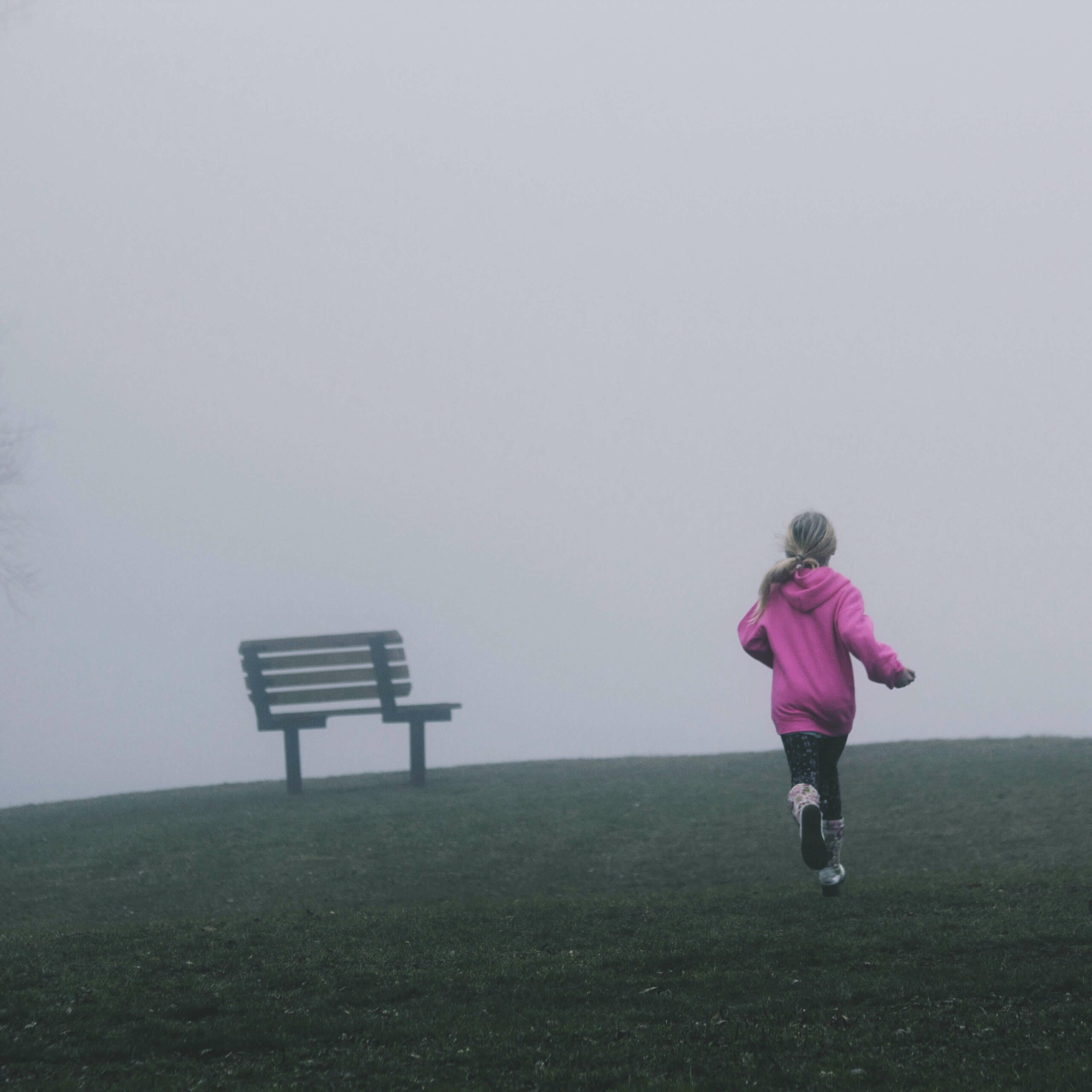 A girl running